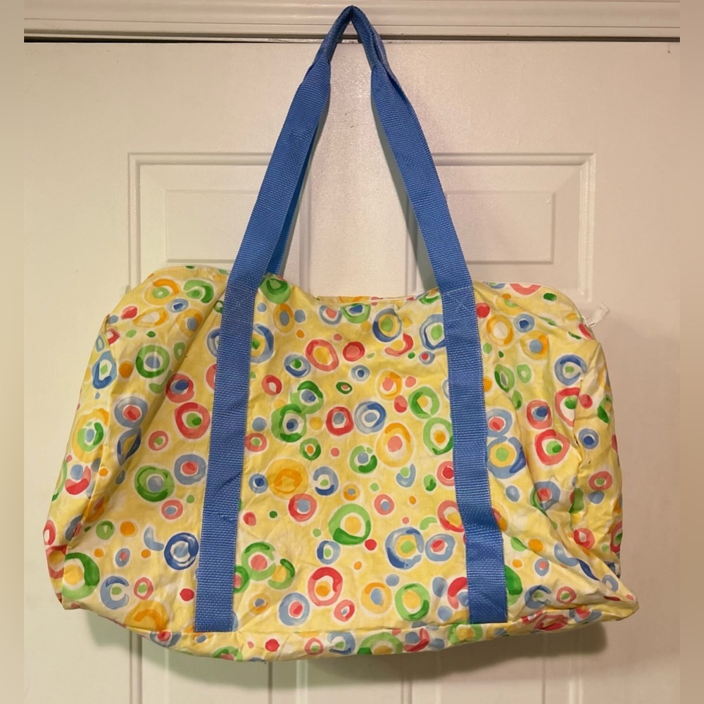 Vintage Bag New Humor Brand Clear Lined Beach Barrel Duffle Beach/Baby Fun Color